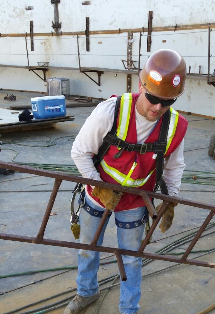 PPE, fall protection, tank safety, tank construction, tank builder, safety harness, tools safety