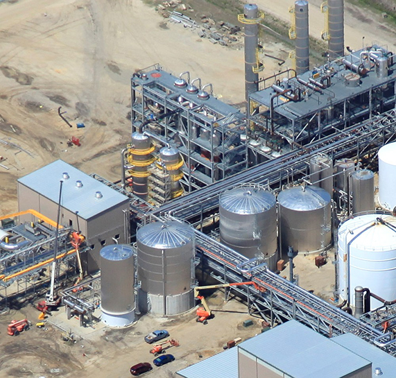 Stainless steel ethanol tanks - field erected